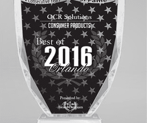 OCR Solutions Receives 2016 Best of Orlando Award